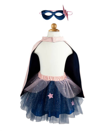 Super Duper Tutu,Cape,Mask, Pink & Navy - ToyTime
