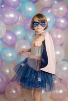 Super Duper Tutu,Cape,Mask, Pink & Navy - ToyTime