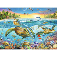 Swim with Sea Turtles 100 pc Puzzle - ToyTime