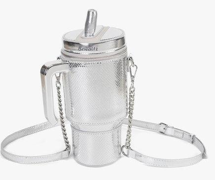 Take A Sip Water Cup Silver Crossbody - ToyTime