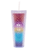 Tall Dazzling Jewel Holographic Tumbler - Rainbow - ToyTime
