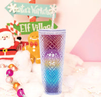 Tall Dazzling Jewel Holographic Tumbler - Rainbow - ToyTime