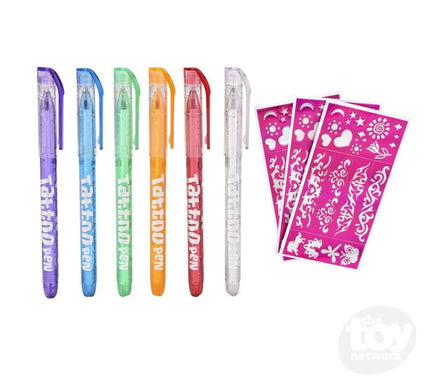 Tattoo Pen 6 inch with 3 Sheets of Stencils - ToyTime