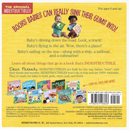 Things That Go Indestructibles Book - ToyTime