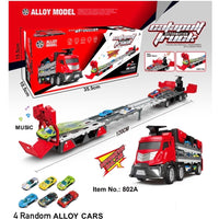 Toy Alloy Big Truck Suit Double Catapult Deformation Folding Truck with music - ToyTime