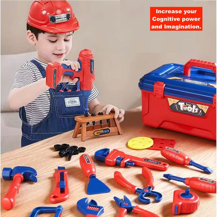 Toy Set Construction Repair Tool with Electric drill Tools/ Hat - ToyTime