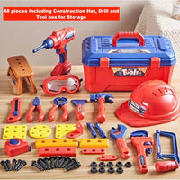 Toy Set Construction Repair Tool with Electric drill Tools/ Hat - ToyTime