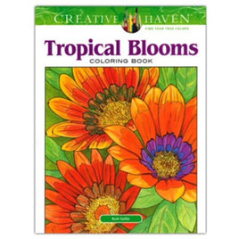 Tropical Blooms Coloring Books@Dover - ToyTime