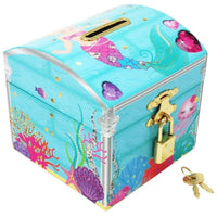 Under The Sea Lockable Mermaid Lock Money Chest - ToyTime