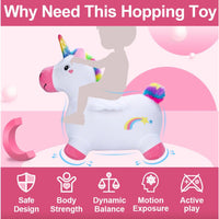 Unicorn Bouncy Pals Horse Plush Hopping Animal Toys - ToyTime