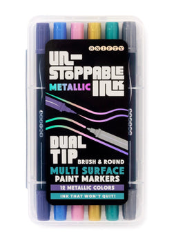 Unstoppable Metallic Ink Dual Tip Paint Markers set of 12 - ToyTime
