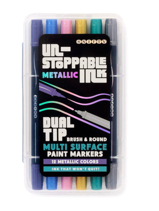 Unstoppable Metallic Ink Dual Tip Paint Markers set of 12 - ToyTime