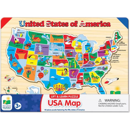 Usa Map Lift & Learn Puzzle - ToyTime