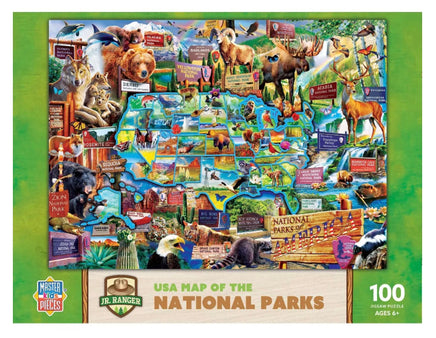 USA Map of The National Parks 100pcs Jigsaw Puzzle - ToyTime