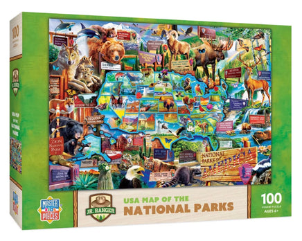 USA Map of The National Parks 100pcs Jigsaw Puzzle - ToyTime