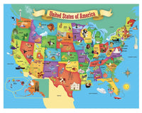 USA Map Specialty Box 60pcs Puzzle - ToyTime