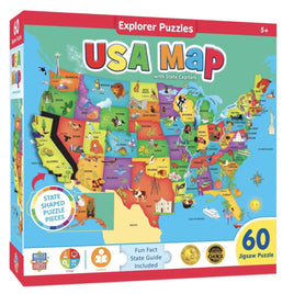 USA Map Specialty Box 60pcs Puzzle - ToyTime