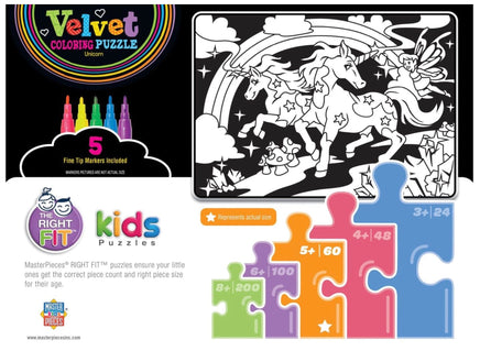 Velvet Coloring Unicorn 60Pc Puzzle - ToyTime