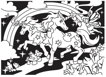 Velvet Coloring Unicorn 60Pc Puzzle - ToyTime