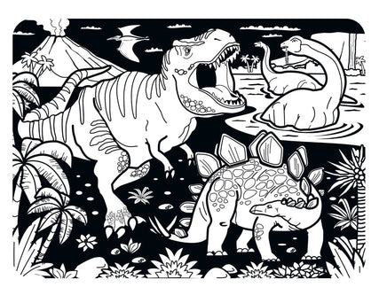 Velvet Colouring Puzzle Dinosaurs - ToyTime