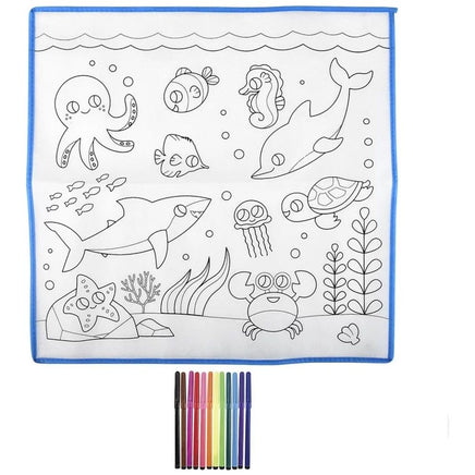 Washable Aquatic Coloring Mat - ToyTime