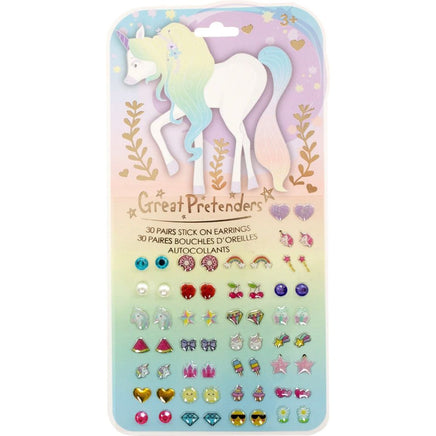 Whimsical Unicorn Sticker Earrings 30 Pairs - ToyTime