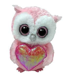 Whisper Owl with Heart Beanie Boo - ToyTime