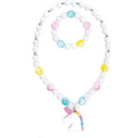 White Unicornnecklace and bracelet set 2 pc - ToyTime