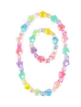 Wish Upon a Rainbow Star Necklace & Bracelet 2 pcs Set - ToyTime
