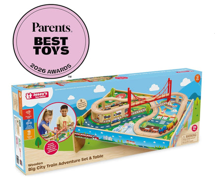Wooden Big City Train Adventure Set & Table - ToyTime