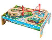 Wooden Big City Train Adventure Set & Table - ToyTime