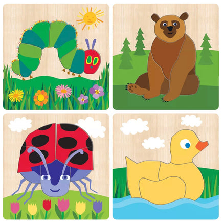 World of Eric Carle 4 Pack Chunky Wood Puzzles - ToyTime