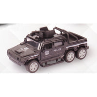 Wrangler police/Fire car, Diecast Engineering F1115 - 4 Pull back Metal open Door function 1:32 - ToyTime