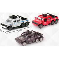 Wrangler police/Fire car, Diecast Engineering F1115 - 4 Pull back Metal open Door function 1:32 - ToyTime