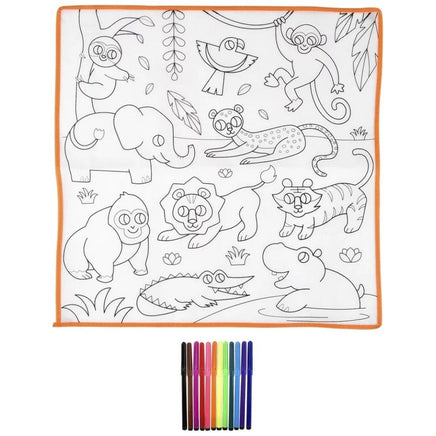 Zoo Animal Coloring Mat - ToyTime