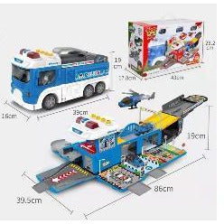 FIRE RESCUE VEHICLE PLAY SET WITH LIGHT SOUND AND MUSIC 2 in 1