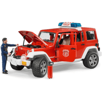 Jeep Rubicon fire vehicle w fireman