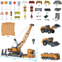 Construction Site Vehicles Toy Kids Engineering Play Set…@Iplay