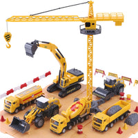 Kids Engineering Construction Site Excavator Toy Set Playset…@Iplay
