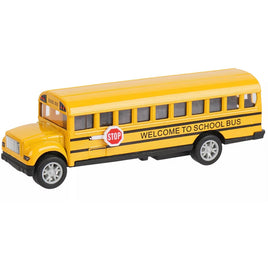 Big size Die Cast Pull Back Car Yellow School Bus Toy