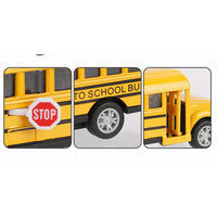 Die Cast Pull Back Yellow School Bus Toy for Toddlers