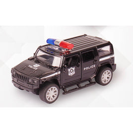 Metal miniature Hummer police Car Pull back die-cast miniature