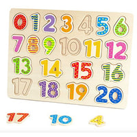 Wooden Numbers Puzzle Board