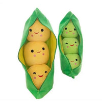 Pea Stuffed Plant Doll High Quality Pea-shaped Pillow Toy 9 inch