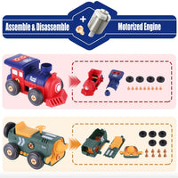 Vintage Electronic Take Apart Toy Set, Kids Assembly Vehicle Playset